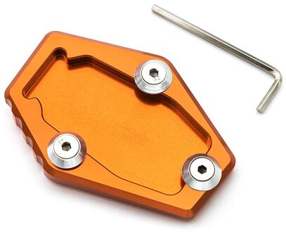 Voor Ducati Moneter 696 Motor CNC Aluminium Kickstand Plaat Zijstandaard Voet Enlarger Extension Pad Cover oranje
