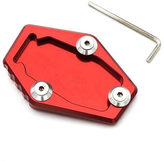 Voor Ducati Moneter 696 Motor CNC Aluminium Kickstand Plaat Zijstandaard Voet Enlarger Extension Pad Cover rood
