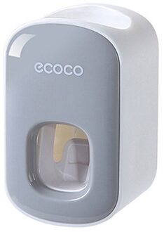 Voor Ecoco Wall Mount Automatische Tandpasta Dispenser Tandenborstelhouder Badkamer Opslag Tandpasta Knijper Badkamer Accessoires 02 grijs