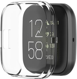 Voor Fitbit Versa 2 Ultra-Dunne Zachte Volledige Dekking Tpu Protector Case Cover Voor Fitbit Versa 2 Band Smart horloge Beschermende Shell doorzichtig