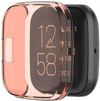 Voor Fitbit Versa 2 Ultra-Dunne Zachte Volledige Dekking Tpu Protector Case Cover Voor Fitbit Versa 2 Band Smart horloge Beschermende Shell oranje