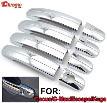 Voor Ford Focus 2 3 Escape Kuga C-Max S-Max Galaxy Mondeo 4 Auto Styling Chrome Deur handvat Cover Trim Overlay Molding Auto Styling