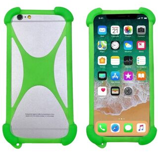 Voor Gigaset GS110 6.1Inch Cover Universal Siliconen Tpu Rubber Bumper Mobiele Telefoon Geval Voor Gome C7 S7 Funda groen