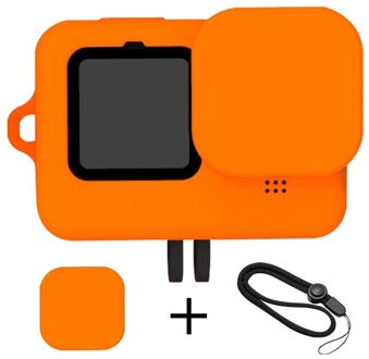 Voor Gopro Hero 9 10 Zwarte Accessoires Case Beschermende Zachte Behuizing Rubberen Siliconen Shell Protector Voor Go Pro 9 10 accesorio oranje#ff6600