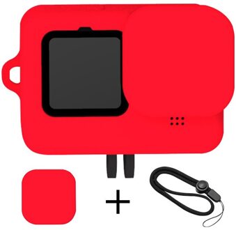 Voor Gopro Hero 9 10 Zwarte Accessoires Case Beschermende Zachte Behuizing Rubberen Siliconen Shell Protector Voor Go Pro 9 10 accesorio rode kleur