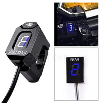 Voor Harley Davidson Alle Vrsc Modellen Bijv. V-Rod Alle Jaar Motorfiets Gear Indicator 1-6 Niveau Digitale Gear Meter blauw met haakje