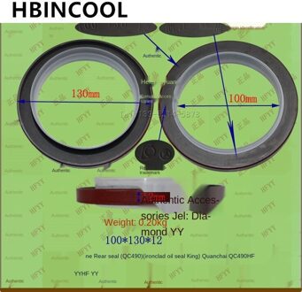 Voor Heftruck Accessoires 490 Motor Accessoires Achterste Krukasoliekeerring QC490 100*130*12 Heftruck Accessoires