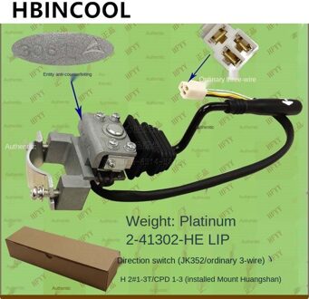 Voor Heftruck Onderdelen Richting Schakelaar A73J2-41302 Enkele Handvat JK352 Gewone Plug 3-Draad Montage Machine Voor Heli Heftruck 1-3T