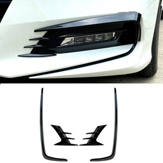 Voor Honda Accord 10Th Glanzend Zwart Voorbumper Spoiler Spoilers Auto Mistlampen Decoratieve Cover