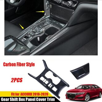 Voor Honda Accord Abs Koolstofvezel Middenconsole Versnellingspook Doos Panel Cover Trim