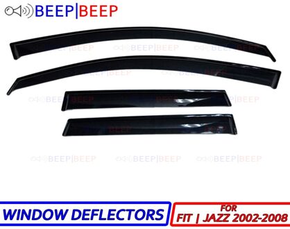 Voor Honda Fit / Jazz 2002 Auto Venster Deflectors Wind Deflector Zon Guard Regen Vent Visor Cover Trim auto Styling Accessoires