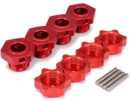 Voor Hsp 1/8 Onderdelen Banden Adapter Wiel Moer 4 Stks/partij 17Mm Aluminium Hex Hubs Met Pins Rc Auto voor 1/8 Hsp Team C Rc Auto