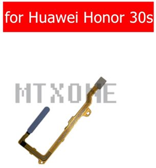 Voor Huawei Honor 30S Vingerafdruk Sleutel Scanner Home Button Flex Cable Touch Id Sensor Terug Flex Kabel Reparatie Onderdelen groen