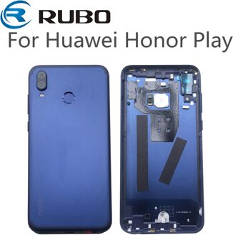 Voor Huawei Honor Play Batterij Cover Terug Behuizing Achter Deur Case + Zijknop + Camera Lens + Vingerafdruk Knop vervangende Onderdelen