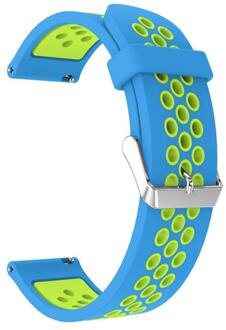 Voor Huawei Horloge Gt/GT2 Metalen Gesp Dubbele Kleur Gat Siliconen Band Siliconen Armband Pols Sport Ademend Horloge Band TXTB1 11