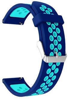 Voor Huawei Horloge Gt/GT2 Metalen Gesp Dubbele Kleur Gat Siliconen Band Siliconen Armband Pols Sport Ademend Horloge Band TXTB1 12