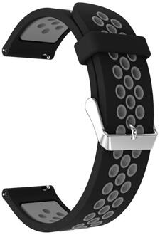 Voor Huawei Horloge Gt/GT2 Metalen Gesp Dubbele Kleur Gat Siliconen Band Siliconen Armband Pols Sport Ademend Horloge Band TXTB1 3