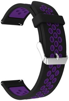 Voor Huawei Horloge Gt/GT2 Metalen Gesp Dubbele Kleur Gat Siliconen Band Siliconen Armband Pols Sport Ademend Horloge Band TXTB1 6