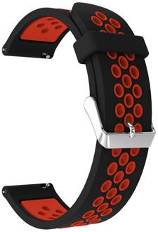 Voor Huawei Horloge Gt/GT2 Metalen Gesp Dubbele Kleur Gat Siliconen Band Siliconen Armband Pols Sport Ademend Horloge Band TXTB1