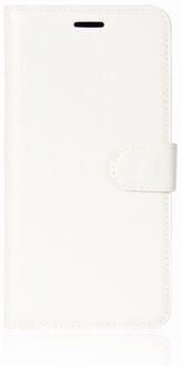 Voor Huawei Nova 2i Case 5.9 Inch Luxe Wallet Pu Leer Phone Case Voor Huawei Nova 2i Nova2i RNE-L21 Flip back Cover Tas wit