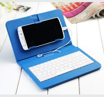 Voor Huawei P Smart Case Algemene Engels En Russisch Toetsenbord Holster Voor 6.67Inch Mobiele Telefoon Door English blauw