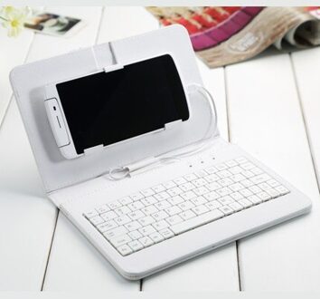 Voor Huawei P Smart Case Algemene Engels En Russisch Toetsenbord Holster Voor 6.67Inch Mobiele Telefoon Door English wit