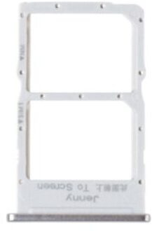 Voor Huawei P40 Lite JNY-L22 JNY-L21 JNY-LX1 Sim Card Tray Slot Houder Adapters Vervangende Onderdelen zilver