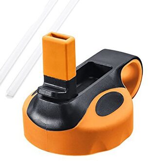 Voor HYDRO KOLF Stro Flip Deksel Cap12 16 18 20 32 40 64oz Brede Mond Fles Water Outdoor Draagbare Plastic Fles oranje
