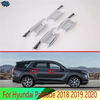 Voor Hyundai Palissade Abs Chrome Deurklink Kom Cover Cup Holte Trim Insert Catch Molding Versiert