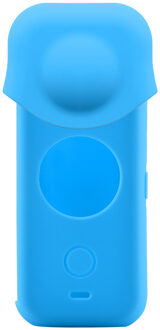 Voor Insta360 Een X2 Siliconen Case Soft Cover Shell Stofdicht Lens Cover Guard Beschermende Frame Voor Insta360 Onex2 Camera Handtas blauw