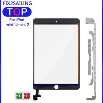 Voor Ipad Mini 2 Touch Screen Digitizer Met Key Button Ic Kabel Voor Ipad Mini 1/2/3 A1432 A1454 a1455 Glas Mini 3 wit