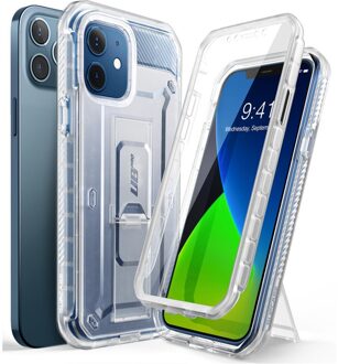Voor Iphone 12 Case 12 Pro Case 6.1 ") supcase Ub Pro Full-Body Robuuste Holster Cover Met Ingebouwde Screen Protector & Kickstand Frost