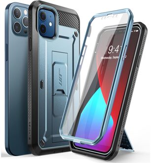 Voor Iphone 12 Case 12 Pro Case 6.1 ") supcase Ub Pro Full-Body Robuuste Holster Cover Met Ingebouwde Screen Protector & Kickstand hemelsblauw