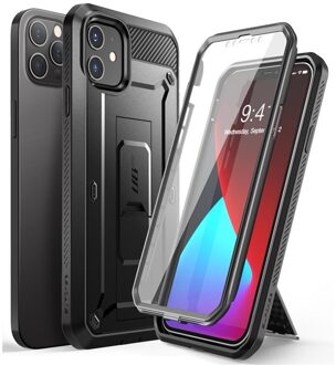 Voor Iphone 12 Case 12 Pro Case 6.1 ") supcase Ub Pro Full-Body Robuuste Holster Cover Met Ingebouwde Screen Protector & Kickstand zwart