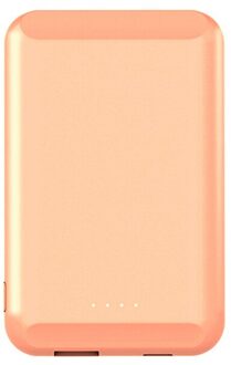 Voor Iphone 12 Magnetische Ultradunne Power Bank Draadloze Draagbare Oplader 5000Mah Powerbank Extra Batterij Voor Iphone 12 serie roze