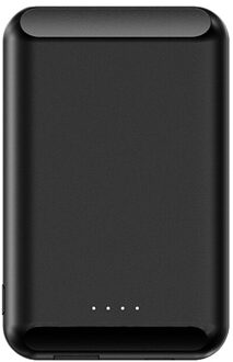 Voor Iphone 12 Magnetische Ultradunne Power Bank Draadloze Draagbare Oplader 5000Mah Powerbank Extra Batterij Voor Iphone 12 serie zwart