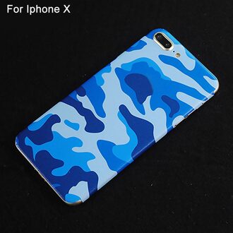 Voor IPhone 8 Beschermende Waterdichte Decoratie schokabsorberende Terug Lijm Skin Cover Installeren Telefoon Sticker Accessoires blauw For Iphone X