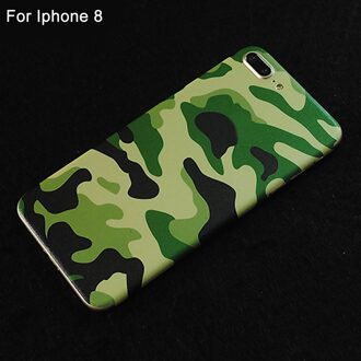 Voor IPhone 8 Beschermende Waterdichte Decoratie schokabsorberende Terug Lijm Skin Cover Installeren Telefoon Sticker Accessoires groen For Iphone 8