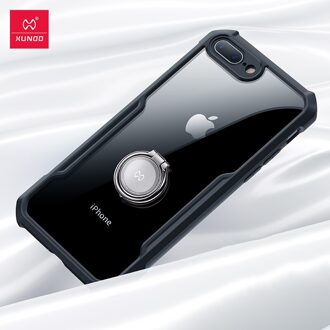 Voor Iphone 8 Case, Xundd Shockproof Case, Voor IPhone8 Plus Case, beschermende Transparante Bumper Airbag Gemonteerd Telefoon Cover Shell For iPhone 8 Plus / zwart Ring / 1stk Case