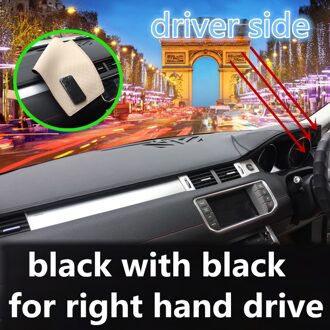 Voor Jaguar Xj (X350) XJ6 XJ8 2004 - Pu Lederen Dashmat Dashboard Cover Dash Mat Zonnescherm Tapijt Auto Styling Accessoires Full zwart RHD