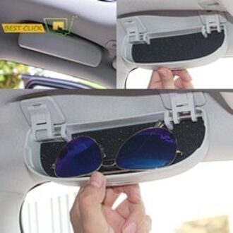 Voor Jeep Compass Auto Zonnebril Case Houder Bril Sunglass Doos Reizen Opslag Dak Mount Grijs