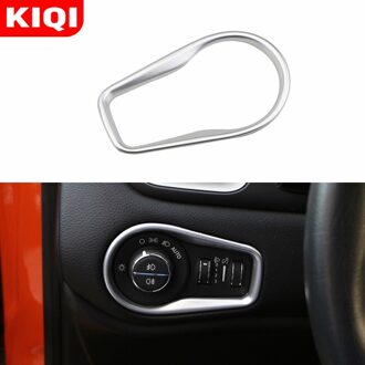 Voor Jeep Renegade Koplamp Aanpassing Knop Frame Cover Interieur Matte Decoratie Auto-accessoires Auto Styling