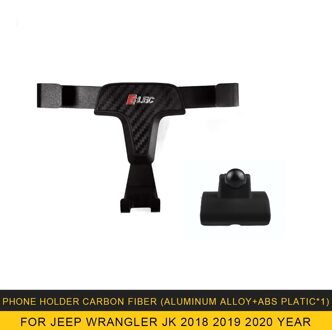 Voor Jeep Wrangler Jk Auto Smart Mobiele Hand Telefoon Holder Air Vent Cradle Mount Stand Accessoire Voor iphone Xiaomi koolstofvezel