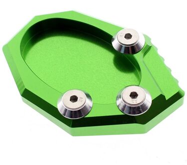 Voor Kawasaki KLX250 VERSYS 650 Aluninum Motorfiets Side Stand Pad Plaat Kickstand Vergroter Ondersteuning extension groen