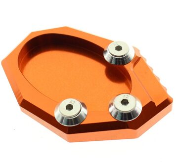 Voor Kawasaki KLX250 VERSYS 650 Aluninum Motorfiets Side Stand Pad Plaat Kickstand Vergroter Ondersteuning extension oranje