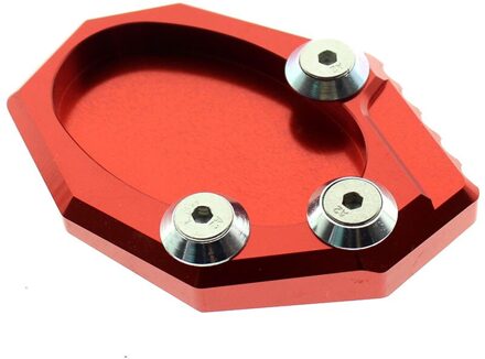 Voor Kawasaki KLX250 VERSYS 650 Aluninum Motorfiets Side Stand Pad Plaat Kickstand Vergroter Ondersteuning extension rood