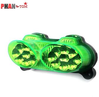 Voor Kawasaki Ninja ZX-6R ZX-9R ZR7 1998 1999 2000 2001 2002 Achter Achterlicht Brake Richtingaanwijzers Geïntegreerde Led Licht motorfiets groen