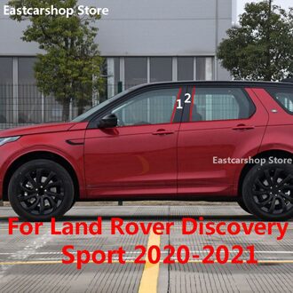 Voor Land Rover Discovery Sport Auto Midden Kolom Pc Vensterversiering Decoratie B C Pillar Carbon Fiber Strip sticker zwart 6stk
