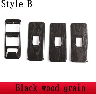 Voor Land Rover Range Rover Sport L320 2005 Abs Zilver/Zwarte Auto Venster Lift Schakelaar Knop Cover stickers Auto Accessoires stijl A B lackwood