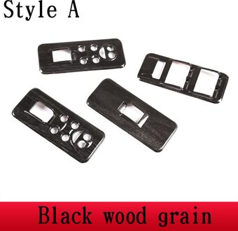 Voor Land Rover Range Rover Sport L320 2005 Abs Zilver/Zwarte Auto Venster Lift Schakelaar Knop Cover stickers Auto Accessoires stijl A Blackwood